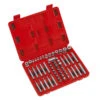 Clarke PRO164 - 56 Piece ¼", 3/8" & ½" Drive Torx-Star® / Spline Socket & Bit Set -tool 1700564