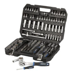 Draper 171 Pieces HI-TORQ Metric Socket Set, 1/4", 3/8" & 1/2" Sq. Dr. Set