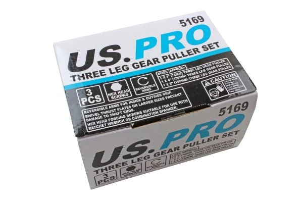 US PRO 5169 3pc Three Leg Gear Puller Set (3", 4", 6") 5 US PRO 5169 3pc Three Leg Gear Puller Set (3", 4", 6") - Image 3