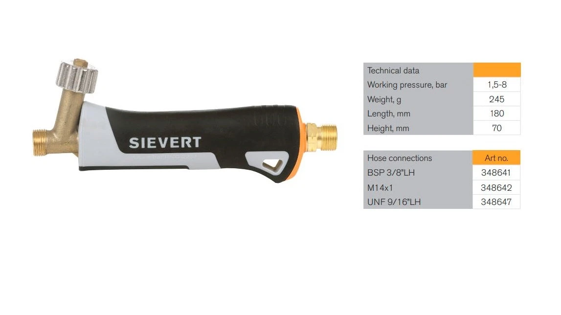 Sievert Pro 86 Propane/butane Torch - Handle Only (3486) 4 Sievert Pro 86 Propane/butane Torch - Handle Only (3486) - Image 2