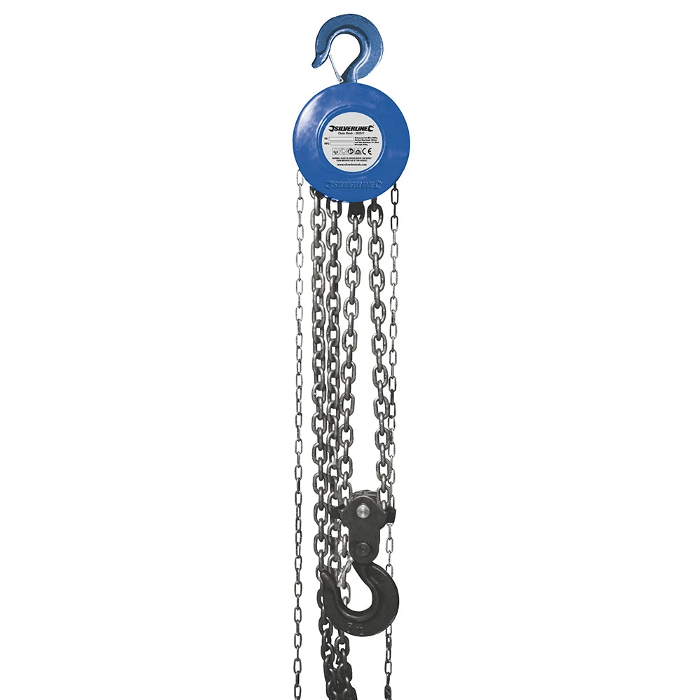 Silverline 282517 Chain Block 5000kg / 3m Lift Height 3 Silverline 282517 Chain Block 5000kg / 3m Lift Height