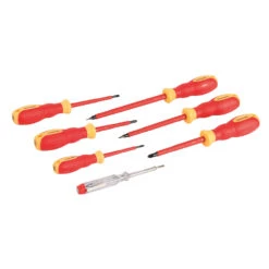 Silverline 928227 VDE Soft-Grip Electricians Screwdriver Set 7pce