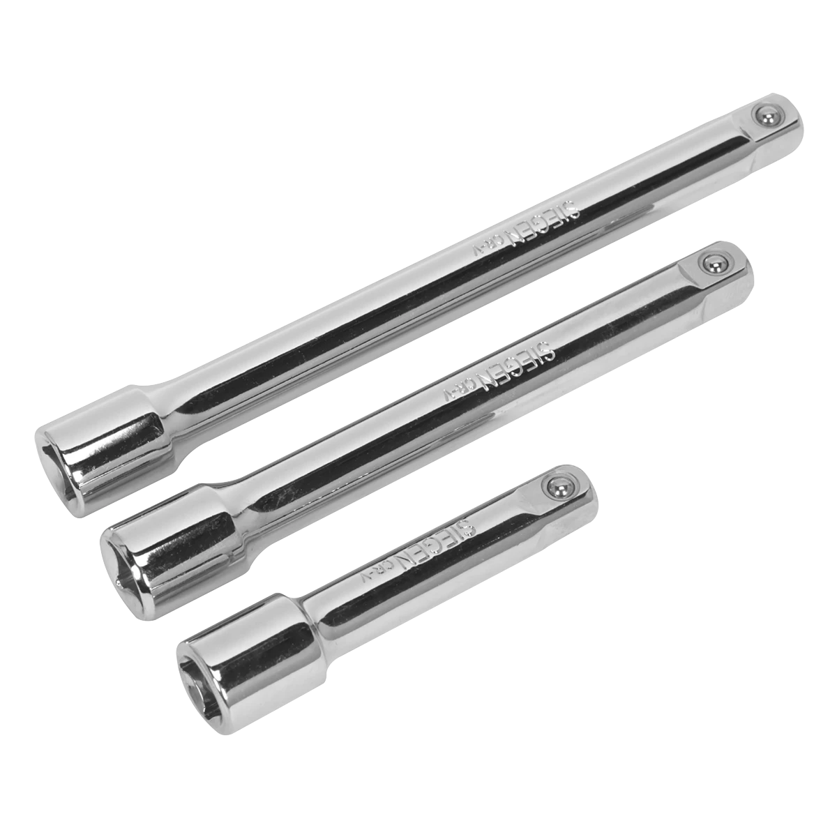 Siegen S0719 3pc 3/8"Sq Drive Extension Bar Set 3 Siegen S0719 3pc 3/8"Sq Drive Extension Bar Set