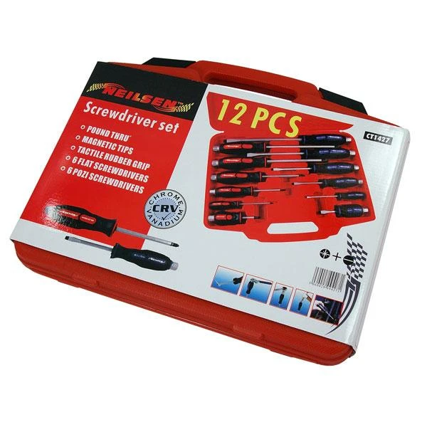 Neilsen CT1427 Screwdriver Set - 12pc (flat 5 Neilsen CT1427 Screwdriver Set - 12pc (flat - Image 3
