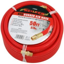Neilsen CT0003 Red Rubber Air Hose 3/8in. X 50f -tool th41549474752CT0003 pack
