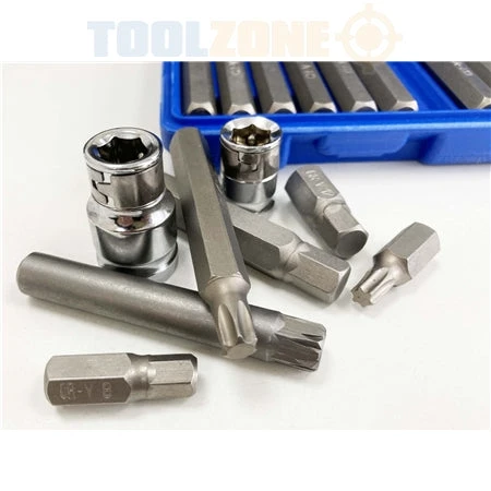 Toolzone 40Pc Hex/ Torx/ Spline Bits In Case - 4, 5, 6, 7, 8, 10 And 12mm - T20, T25, T30, T40, T45, T50, T55 4 Toolzone 40Pc Hex/ Torx/ Spline Bits In Case - 4, 5, 6, 7, 8, 10 And 12mm - T20, T25, T30, T40, T45, T50, T55 - Image 2