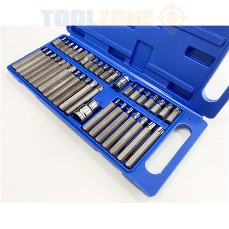 Toolzone 40Pc Hex/ Torx/ Spline Bits In Case - 4, 5, 6, 7, 8, 10 And 12mm - T20, T25, T30, T40, T45, T50, T55 5 Toolzone 40Pc Hex/ Torx/ Spline Bits In Case - 4, 5, 6, 7, 8, 10 And 12mm - T20, T25, T30, T40, T45, T50, T55 - Image 3